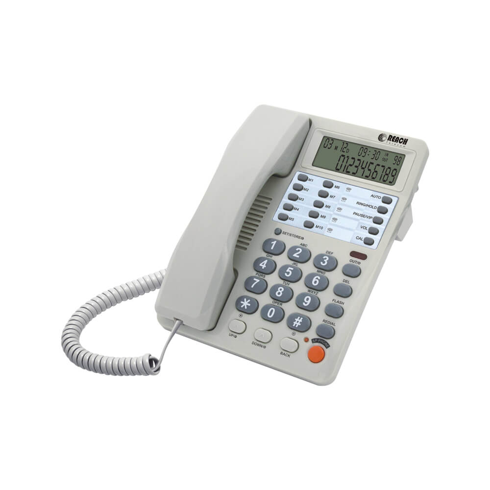 โทรศัพท์บ้านโชว์เบอร์โทรเข้า  REACH รุ่น CID 660  LIGHT GREY_0